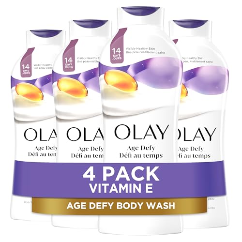 Olay Body Wash for Women, Age Defying with Vitamin E, 24hr Moisturizing, Hydrating & Refreshing, B3 Vitamin Complex, Free of Parabens & Phthalates, For All Skin Types, Scented, 22 fl oz (Pack of 4) Olay Body Wash for Women, Age Defying with Vitamin E, 24hr Moisturizing, Hydrating & Refreshing, B3 Vitamin Complex, Free of Parabens & Phthalates, For All Skin Types, Scented, 22 fl oz (Pack of 4)