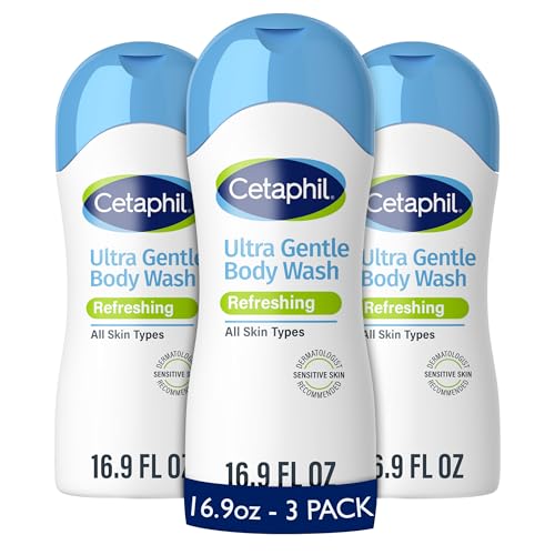Cetaphil Ultra Gentle Refreshing Body Wash, Refreshing Scent For Dry to Normal, Sensitive Skin, 16.9oz Pack of 3, with Aloe Vera, Calendula, Vitamin B5, Hypoallergenic, Dermatologist Tested Cetaphil Ultra Gentle Refreshing Body Wash, Refreshing Scent For Dry to Normal, Sensitive Skin, 16.9oz Pack of 3, with Aloe Vera, Calendula, Vitamin B5, Hypoallergenic, Dermatologist Tested