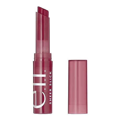 e.l.f. Sheer Slick Lipstick, Hydrating Lipstick For Sheer Color With A Shiny Finish, Infused With Vitamin E, Vegan & Cruelty-free, Black Cherry e.l.f. Sheer Slick Lipstick, Hydrating Lipstick For Sheer Color With A Shiny Finish, Infused With Vitamin E, Vegan & Cruelty-free, Black Cherry